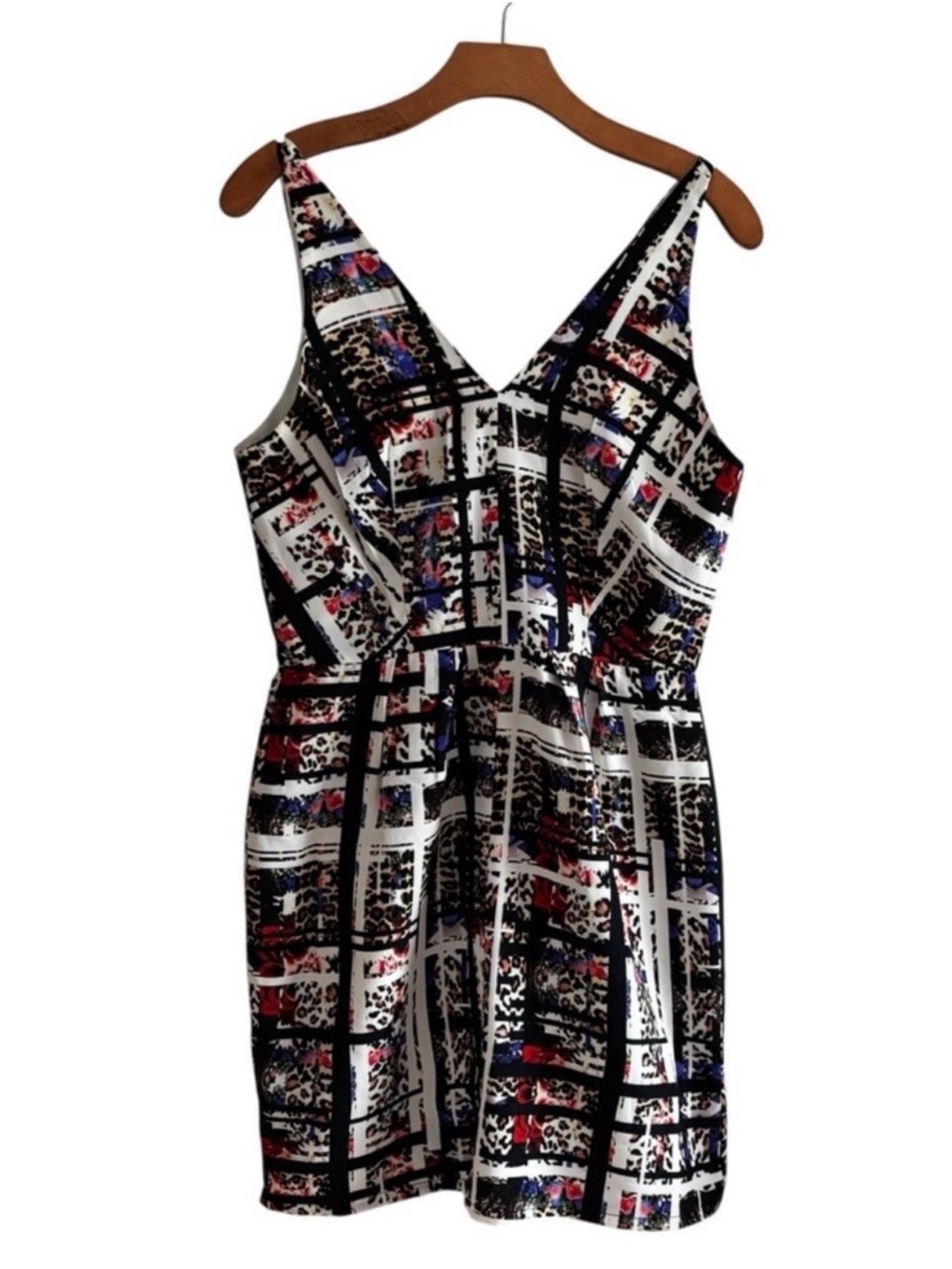 Amanda Uprichard Silk Plaid Mini Dress - V Neck Fit & Flare M
